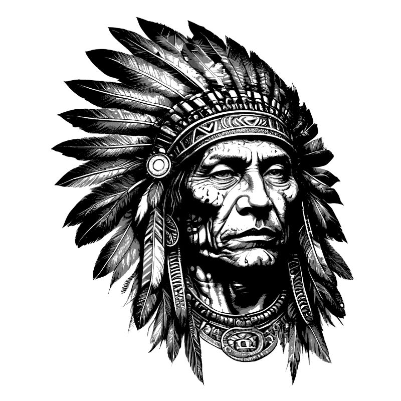 Coiffe de plume de chef indien