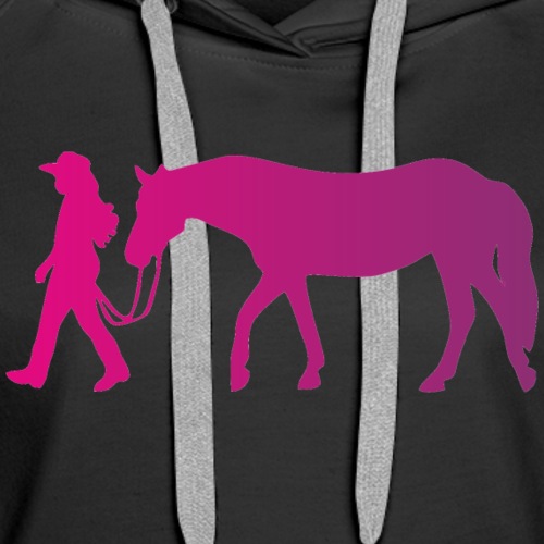 Mädchen führt Pferd, Horsemanship - Frauen Premium Hoodie