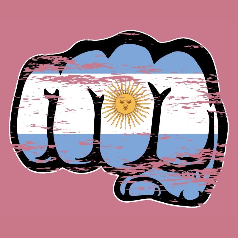 Poing du drapeau argentin utilisé