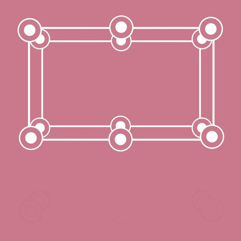 Futuristic frame with circles points