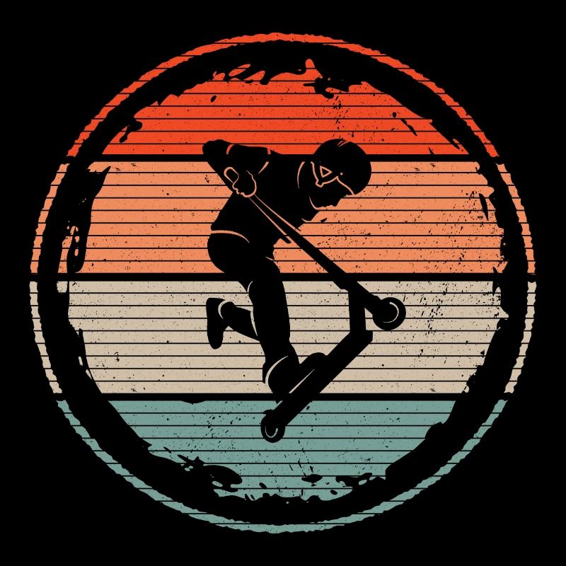 Tretroller Tricks Retro Jungen Stunt Scooter