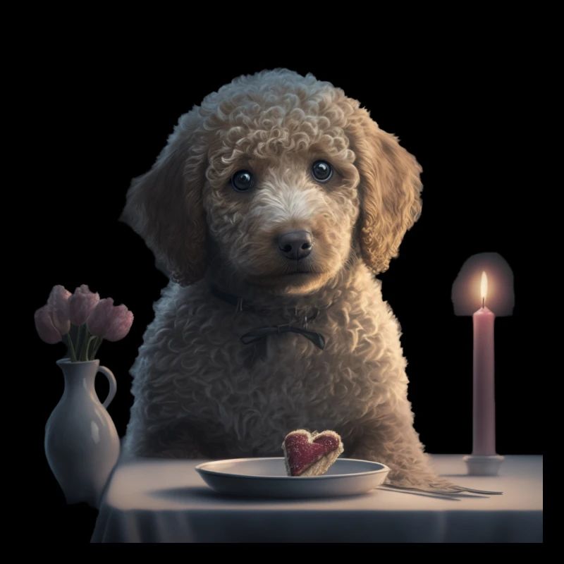 Caniche Saint-Valentin