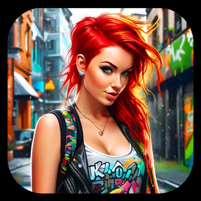 Cooles irisches rothaariges Mädchen