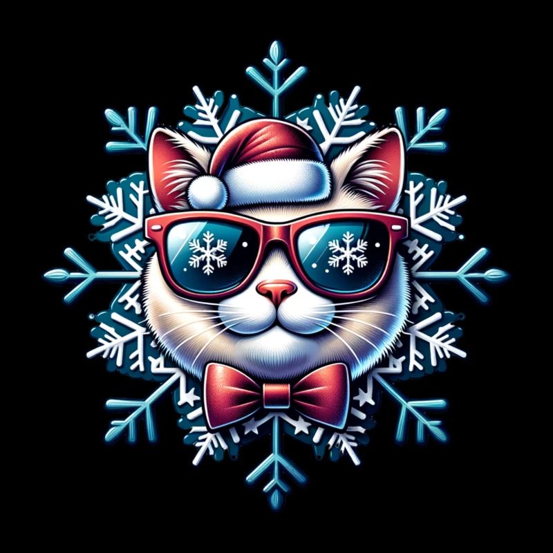 Chat Flocon de neige Noël
