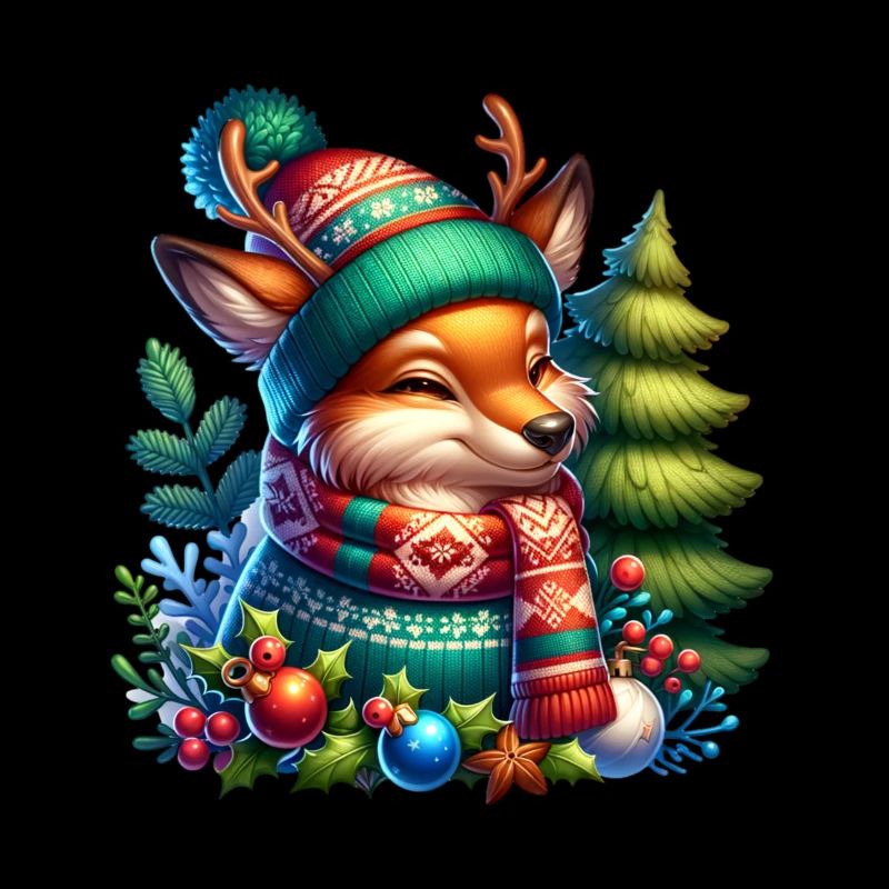 Fox Reindeer Christmas