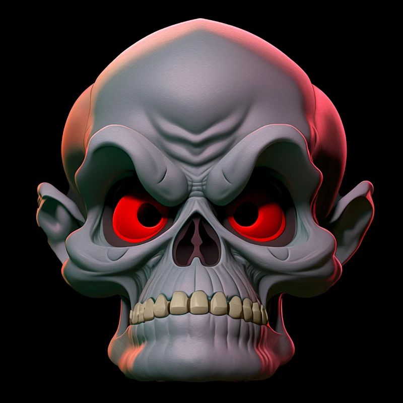 grumpy skull