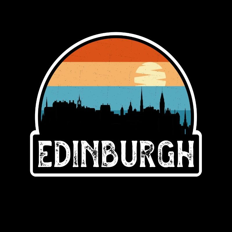 Edinburgh Schottland Flagge Skyline Reisesouvenir