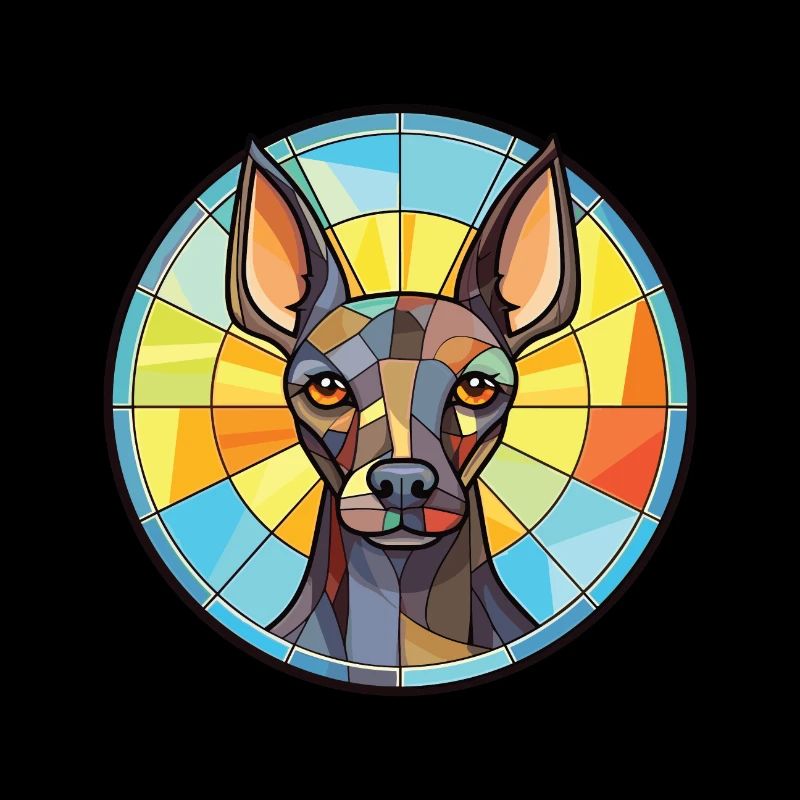 Xoloitzcuntli Hunderasse Aquarell Illustration