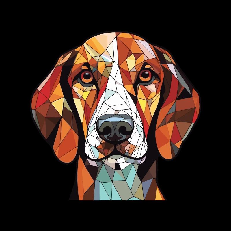 Ariege Pointer Dog Breed Watercolor Illustration