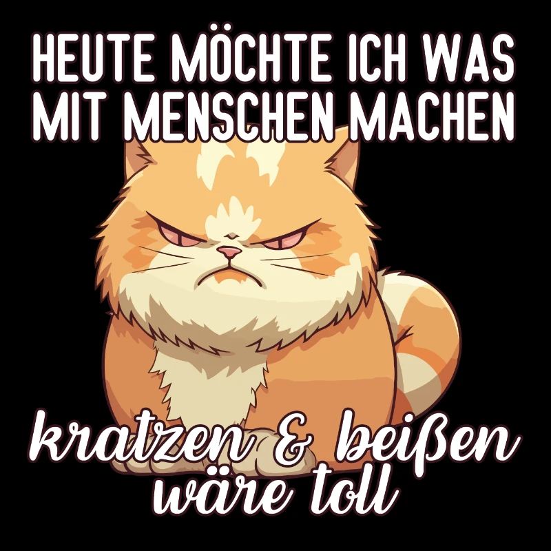 Heute möchte ich was mit Menschen machen Katze