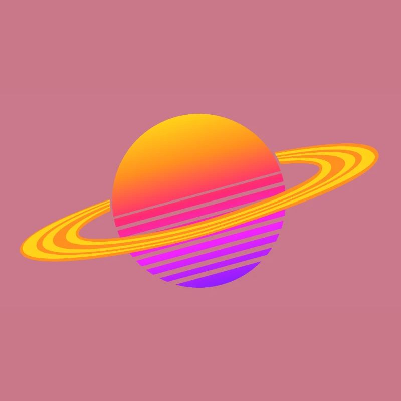 Synthwave Saturne