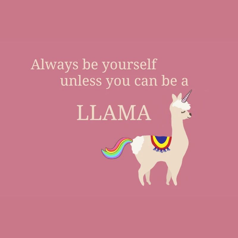 Lama Einhorn cooler Spruch