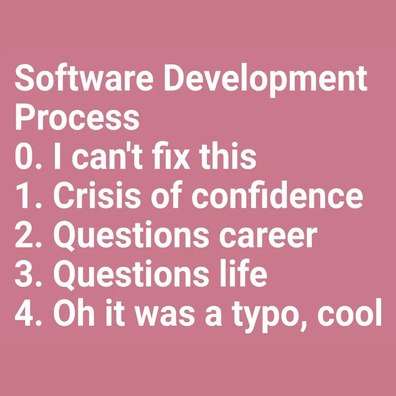 Software Development Process: Crisis to Typo! #Cod