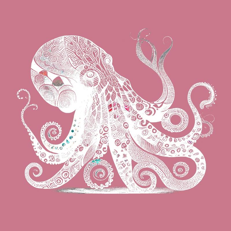 Cool octopus design with Aztec pattern