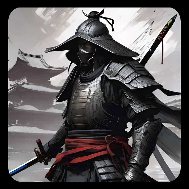 Stolzer Samurai Krieger Japan Asia Kendo Ninja