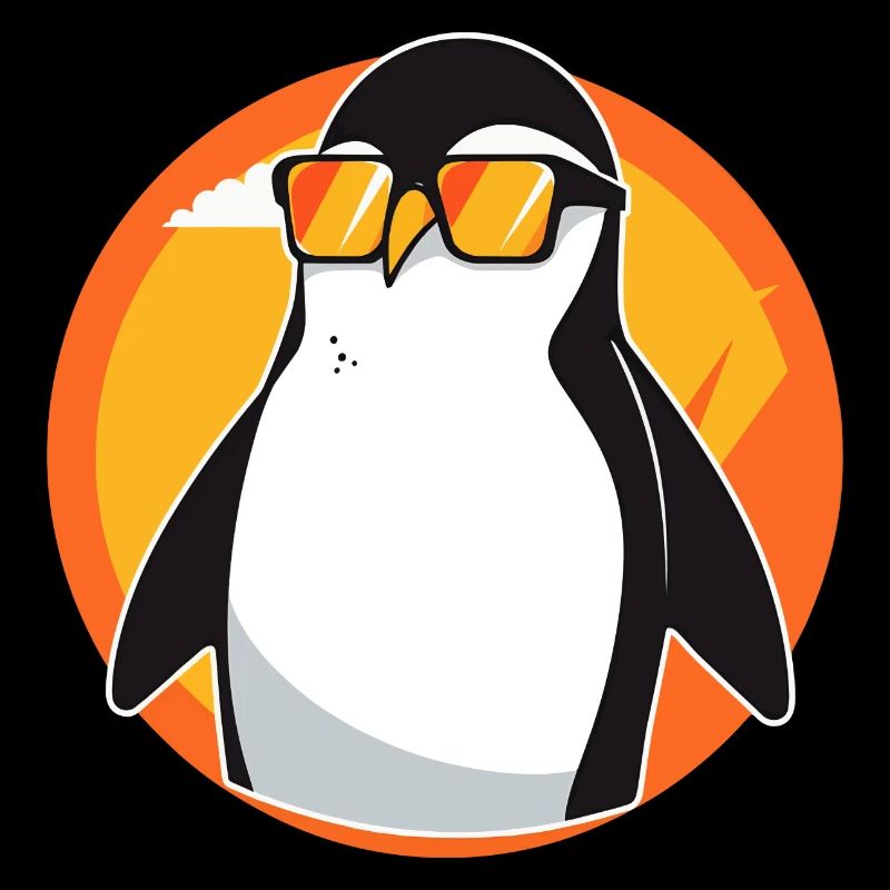 Pinguin mit Sonnenbrille, Antarktisvogel,