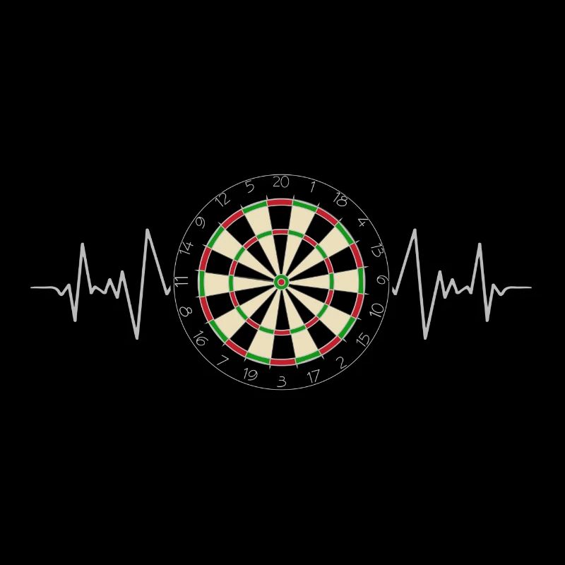 DART DARTS DARTBOARD DARTEN HEARTBEAT GIFT