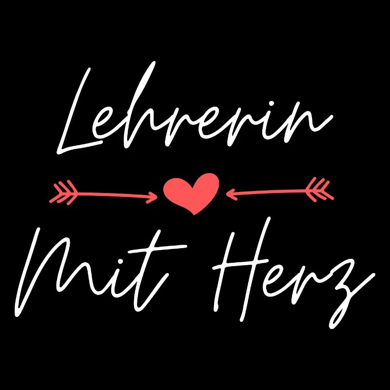 Lehrerin mit Herz Geschenk Beruf Schule Arbeit