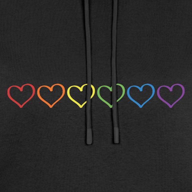 Pride Hearts Outline