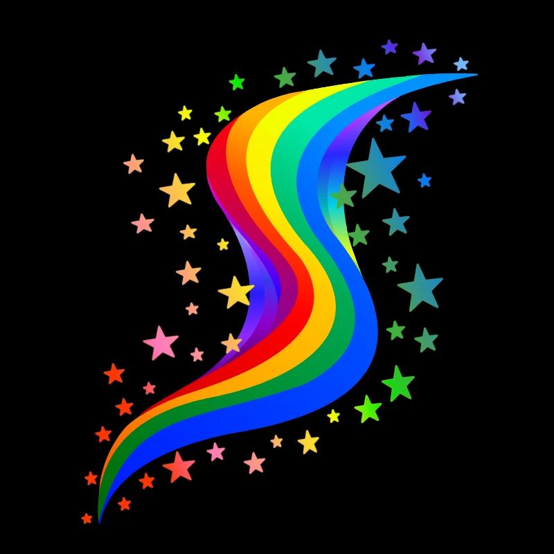 Arc-en-ciel avec étoiles - Rainbow with stars