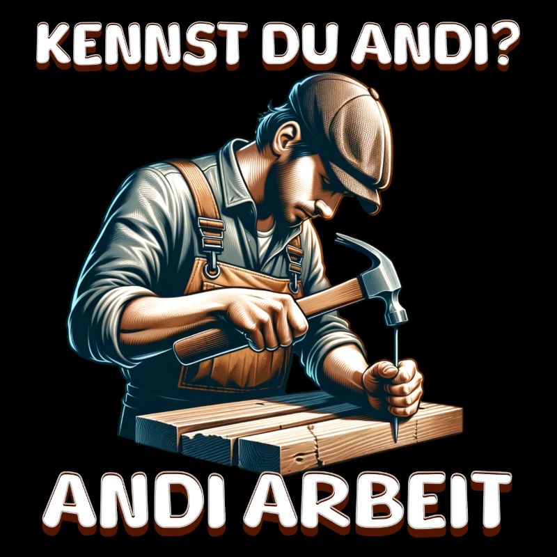 Kennst du Andi An die Arbeit Handwerker Spruch