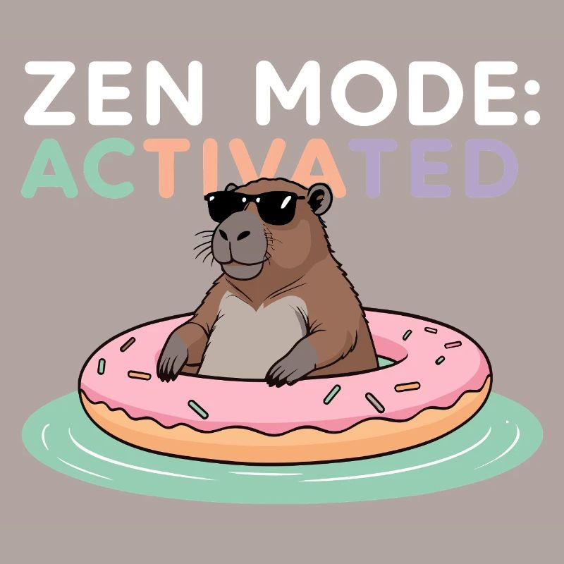 Mode Zen activé - Capybara détendu