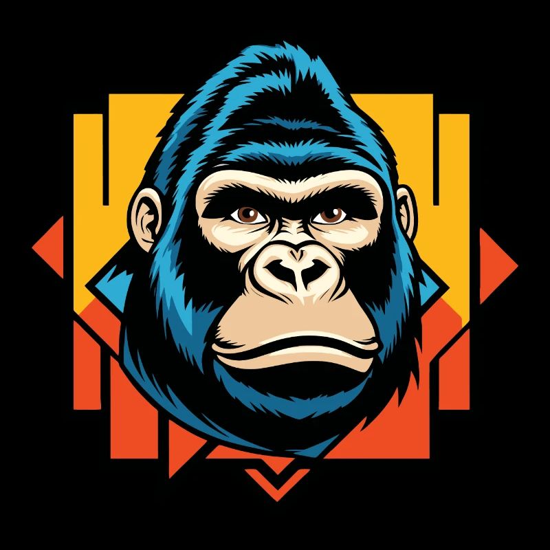 style BD rétro Gorilla cool