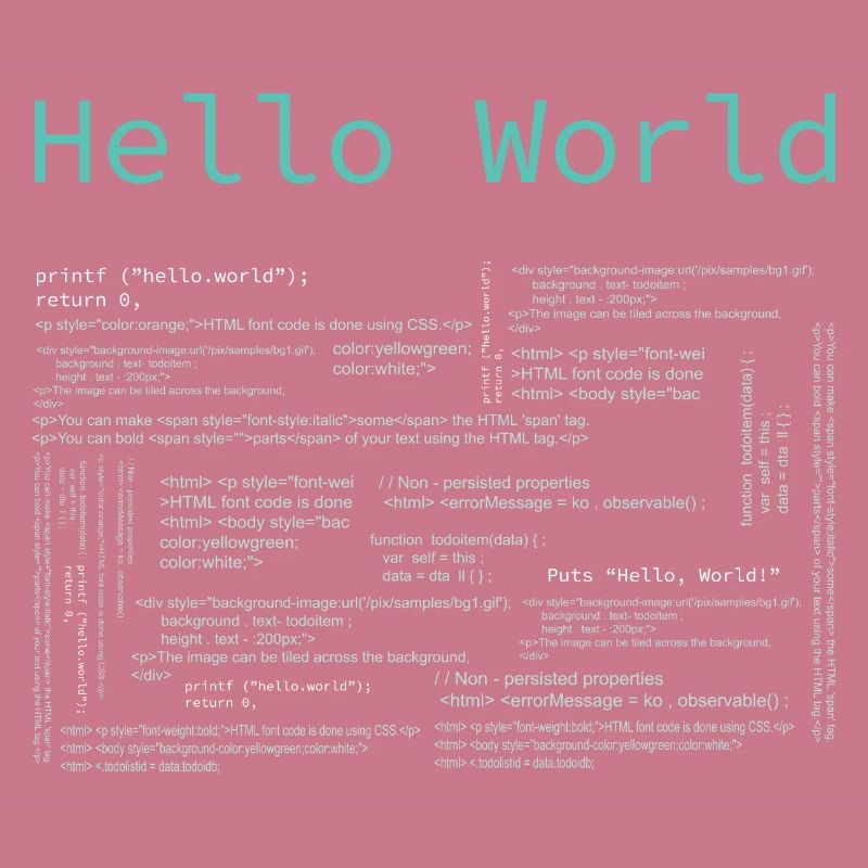 Hello World - Computer Pr... Programmierer & Nerd