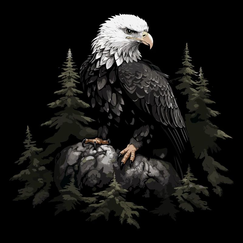 Forêt animale d’aigle à tête blanche