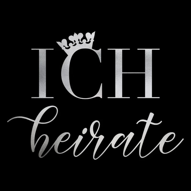 Braut - JGA - Ich heirate - Wedding -Silber