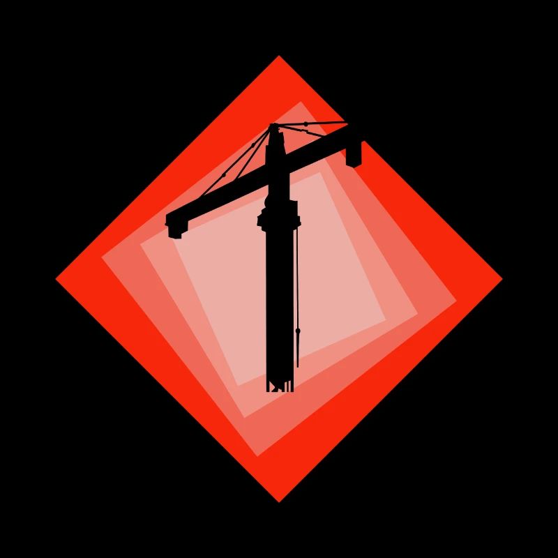 Construction site crane
