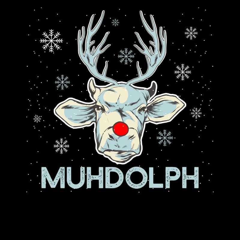 Lustiges Ugly Christmas Muhdolph Kühe Bauer