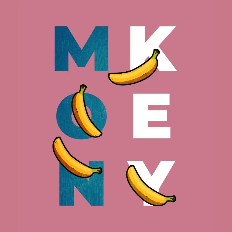 Monkey Banana Affe Äffchen Banane Geschenk