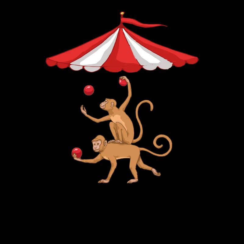 Monkey circus monkey feather monkey dance circus tent