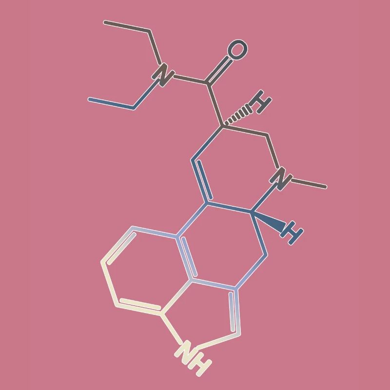 LSD Structural Formula Molecule A. Hofmann Bicycle Day