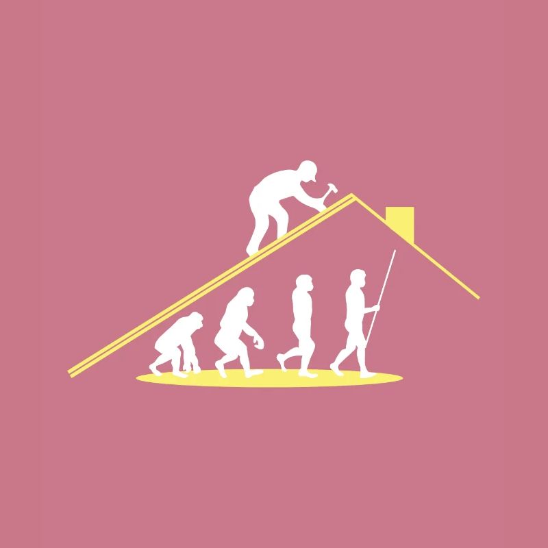 Dachdecker Evolution Arbeiter