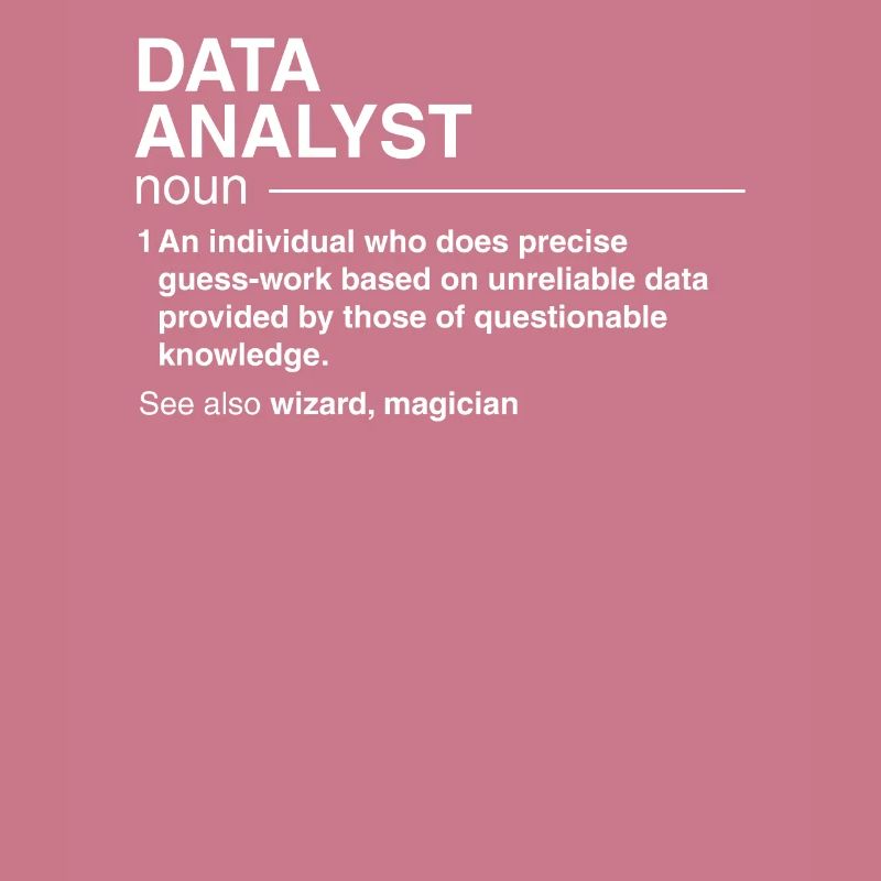 Lustiger Datenanalytiker-Definitionsdatenwissenschaftler