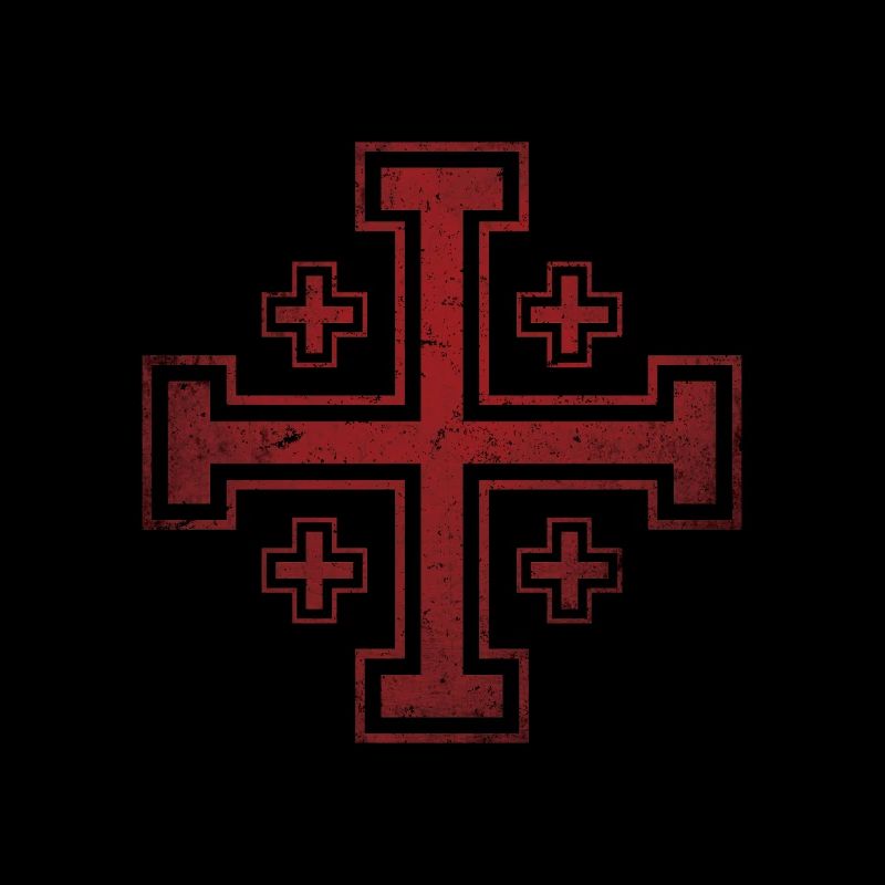 Jerusalem Kreuz Grunge Style