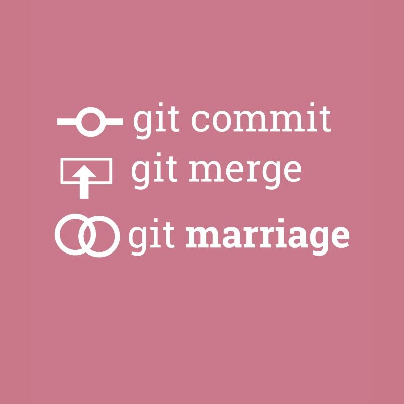 "git commit git merge git marriage" | Programmer