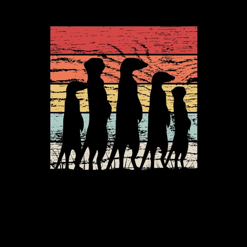 Retro Erdmännchen Surikate