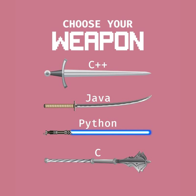Choose Your Weapon C Java Python Programmer