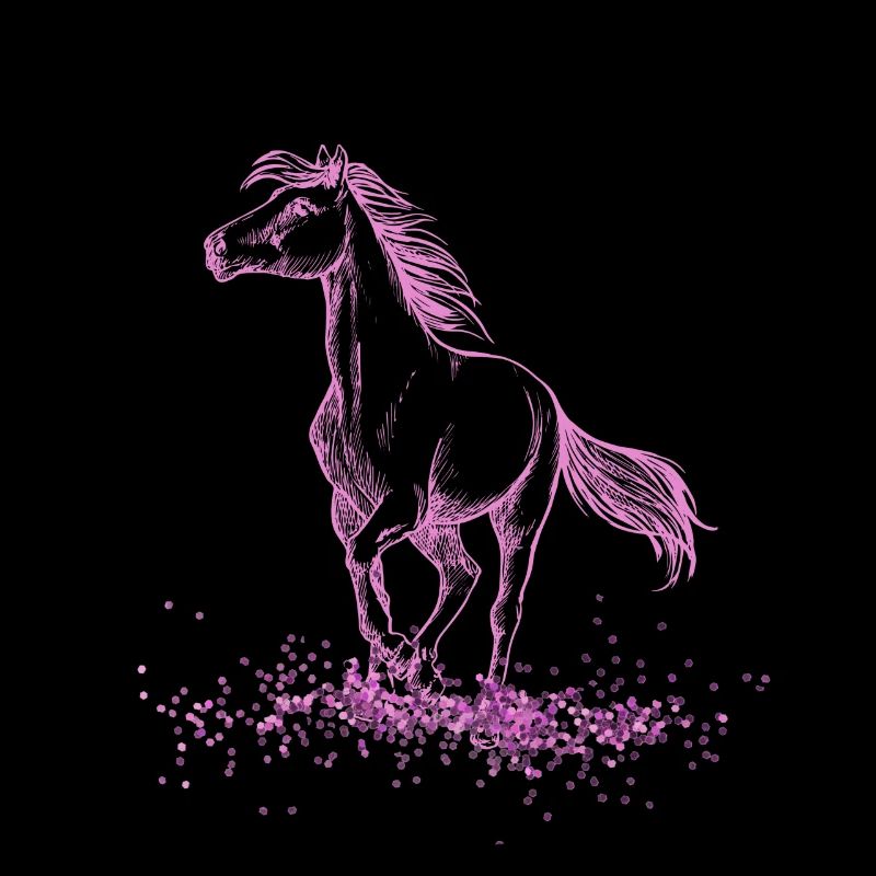 Pferde Pony pink Glitzer Liebe