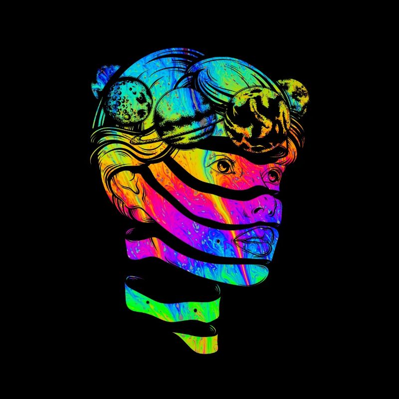 Psychedelic Psychonaut Planet Trippy Head Universe