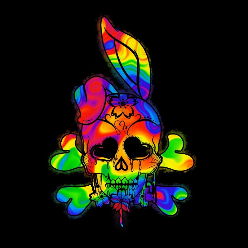 Psychedelic Skull Easter Day