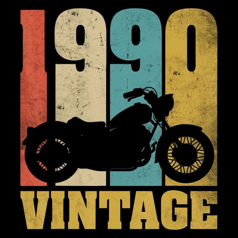 1990 Born birthday biker motorcycle gift