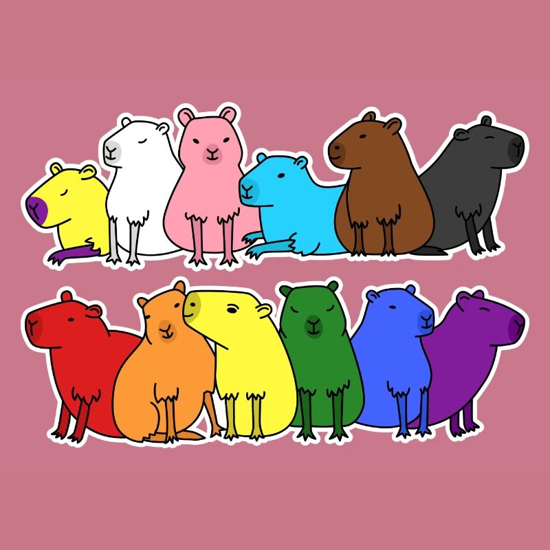 Fierté Progrès Flag Capybara Egalité