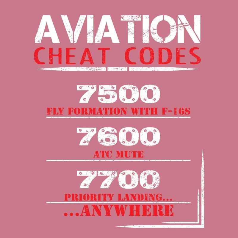 Aviation cheat codes - Funny Tshirt for pilots