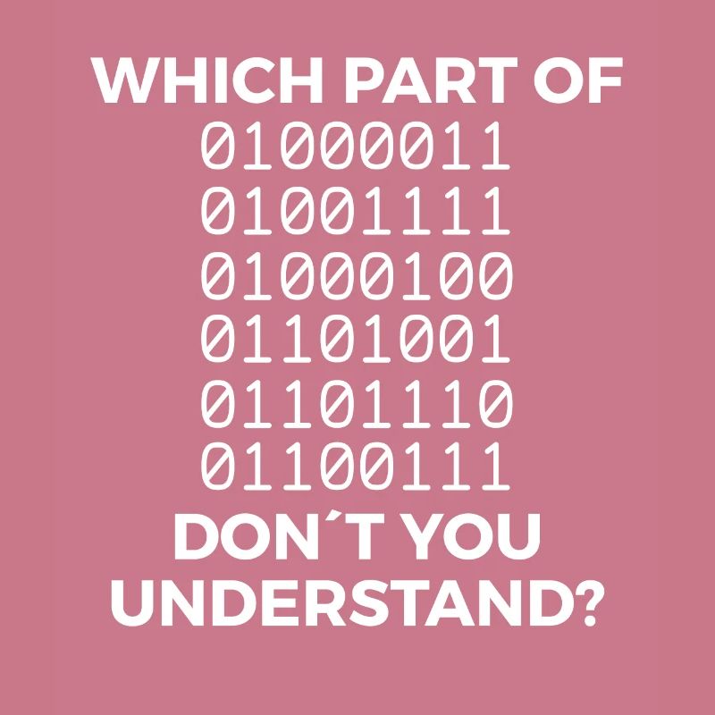 Funny binary code saying