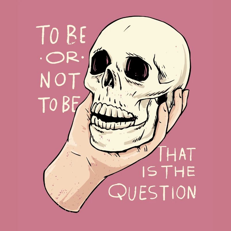 Hamlet Zitat "Sein oder Nichtsein" Design