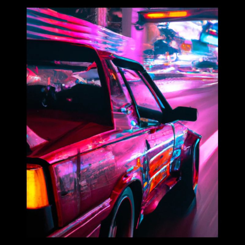 Vaporwave Esthétique Synthwave Car